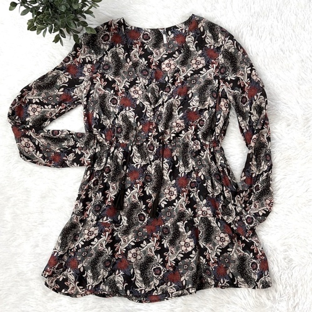 Free People Long Sleeve Floral Dress